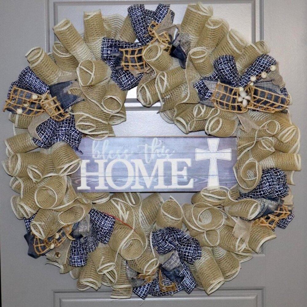 Custom Bless This Home Wreath